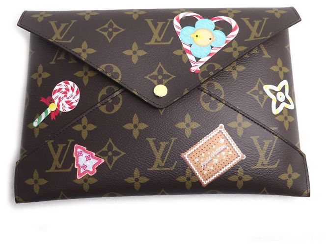 Vivienne Bolso Clutch Kirigami Monograma Marrón Louis Vuitton Castaño - vista 2
