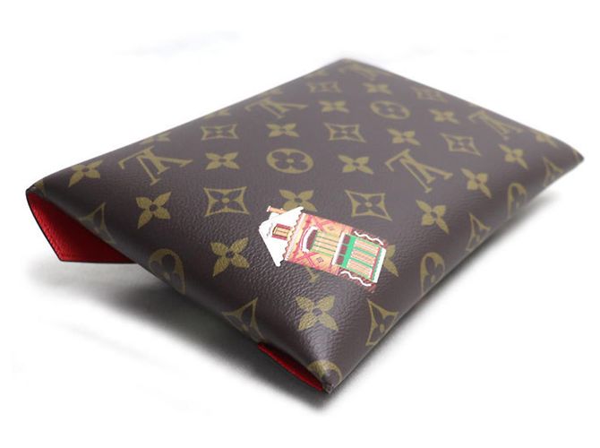 Vivienne Bolso Clutch Kirigami Monograma Marrón Louis Vuitton Castaño - vista 3