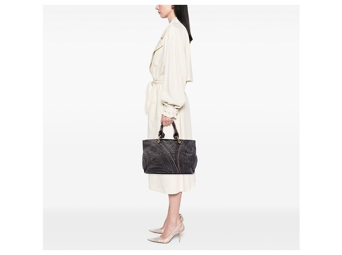 Borsa Cabat in tela stampata marrone Bottega Veneta Marrone scuro - vista 7
