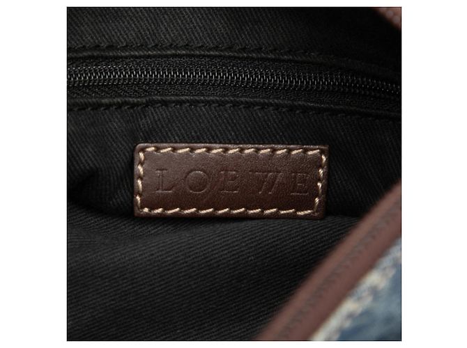 Borsa in denim blu Anagram LOEWE - vista 5