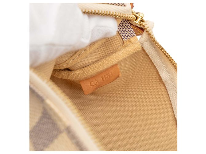 Pochette Accessoires Damier Azur Bianco Louis Vuitton - vista 6
