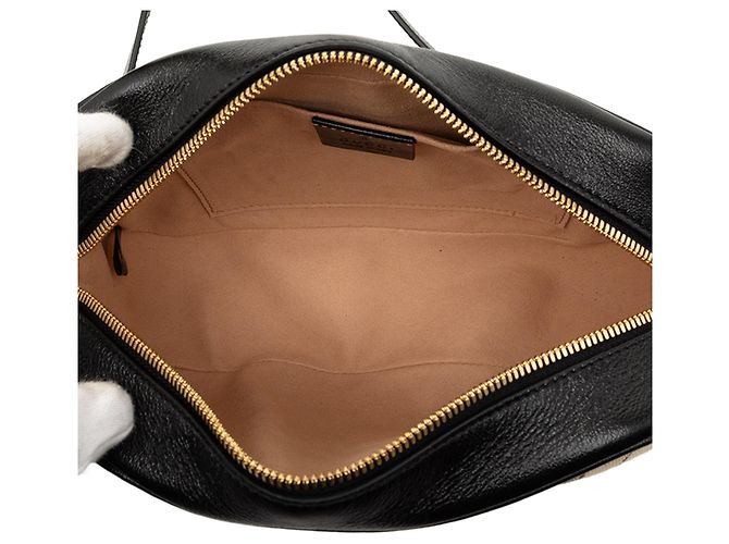 Gucci Borsa a tracolla Small GG Marmont Matelassé in tela GG e pelle Beige - vista 4