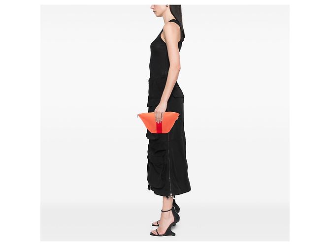 Hermès Orange Mini Toile Palmyre Tasche - Ansicht 7