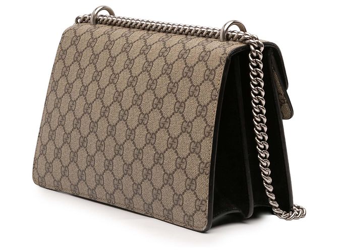 Borsa a Spalla Gucci Dionysus GG Supreme Media Marrone Beige - vista 2