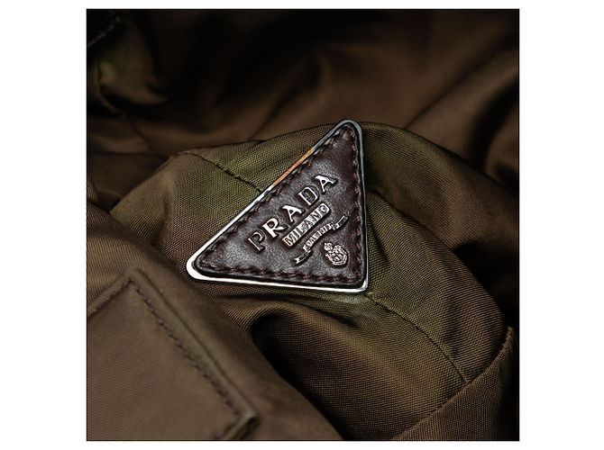 Prada braune Tessuto wendbare Handtasche Khaki - Ansicht 5