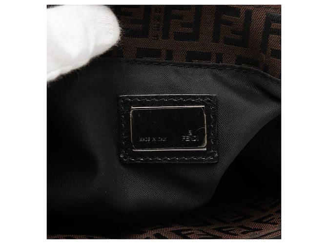 Fendi Braune Zucchino Canvas Tote Dunkelbraun - Ansicht 5