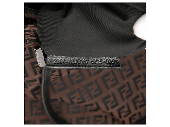 Fendi Braune Zucchino Canvas Tote Dunkelbraun - Ansicht 6