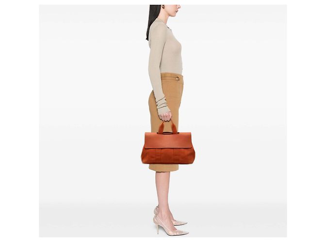Hermès Arancione Toile e Swift Valparaiso MM - vista 6