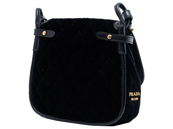Prada Borsa a tracolla Impuntu Velluto Corsaire Nera Nero - vista 2