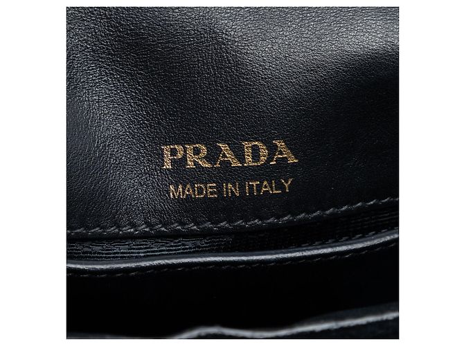 Prada Borsa a tracolla Impuntu Velluto Corsaire Nera Nero - vista 5