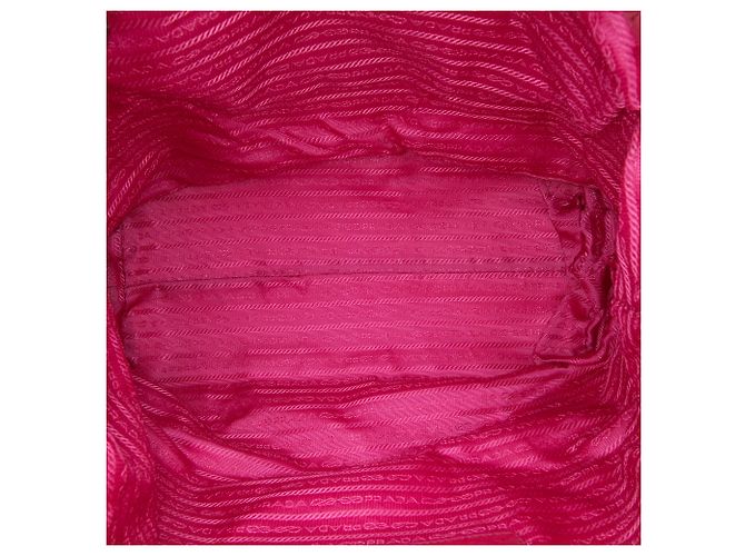 Borsa tote aperta convertibile in vitello rosa Prada - vista 4