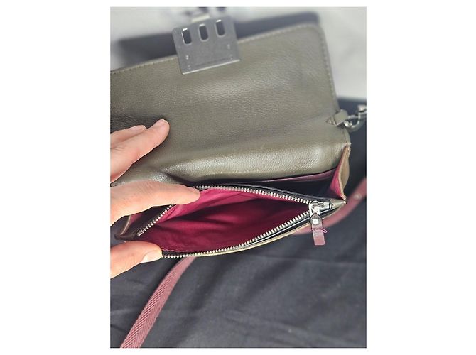 Borsa a tracolla Marc by Marc Jacobs in tela e pelle con borchie Marrone Beige - vista 12