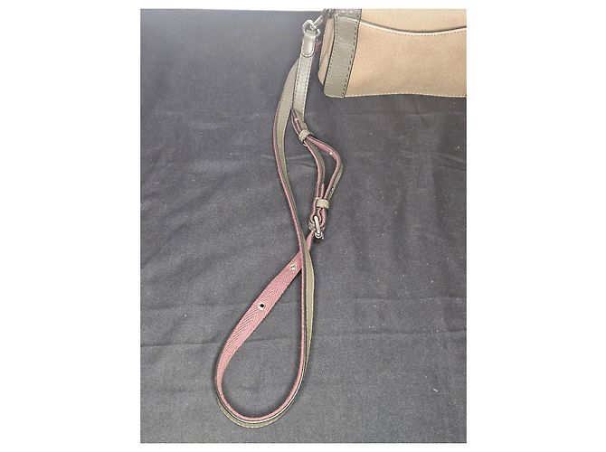 Borsa a tracolla Marc by Marc Jacobs in tela e pelle con borchie Marrone Beige - vista 6