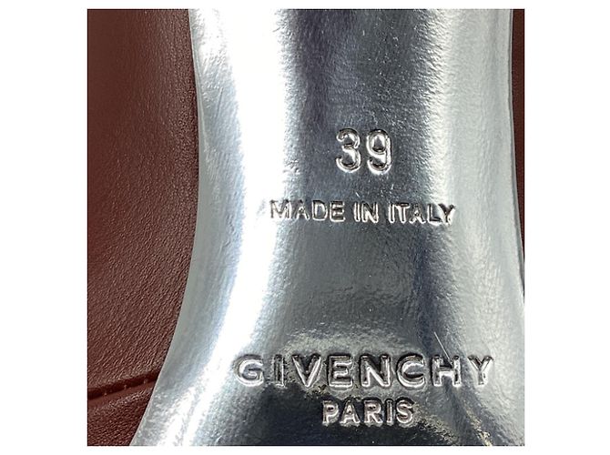 Stivaletti con zip 80 in pelle marrone di Givenchy Rosso - vista 10