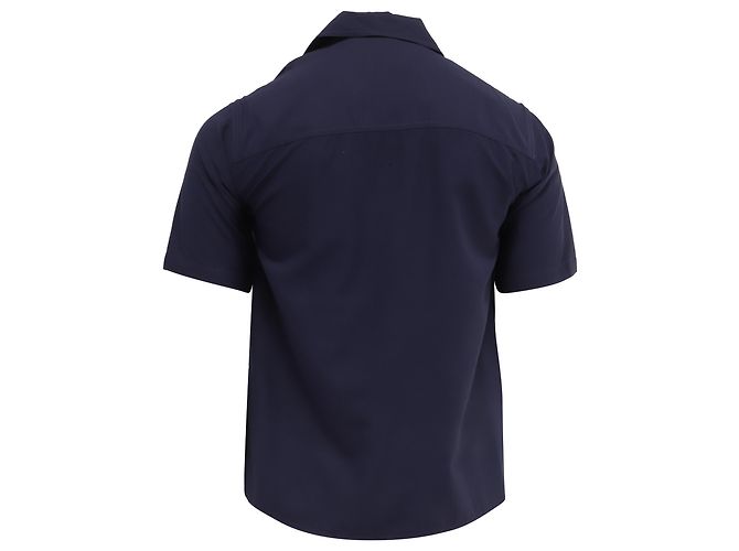 Camisa Botão Ami em Viscose Azul Marinho - vista 4