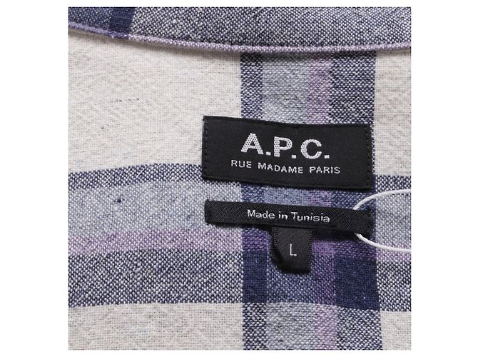 Apc Camicia a maniche lunghe a stampa check A.P.C. in cotone multicolore - vista 5
