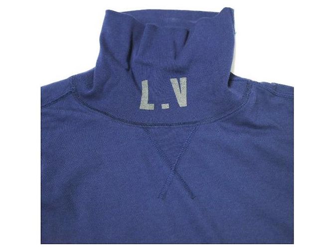 Autre Marque Camiseta de manga larga de algodón ESSAY LV con cuello alto Azul Azul marino - vista 3