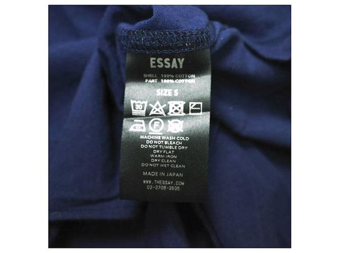 Autre Marque Camiseta de manga larga de algodón ESSAY LV con cuello alto Azul Azul marino - vista 7
