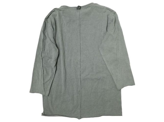 Autre Marque Camiseta de algodón stretch con cuello redondo wjk Top de algodón y poliuretano Gris - vista 2