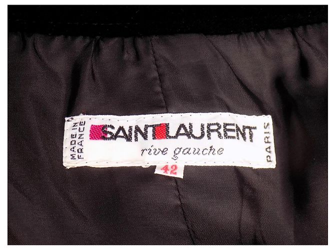 Yves Saint Laurent Jupe en velours noir SAINT LAURENT Rive Gauche - vue 6