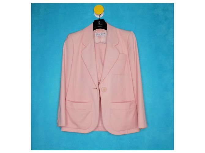 Yves Saint Laurent Rive Gauche Completo Gonna Rosa Cotone - vista 2