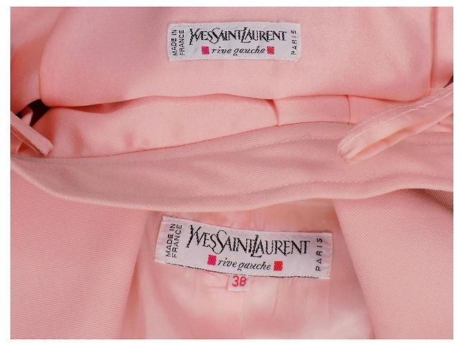 Yves Saint Laurent Rive Gauche Completo Gonna Rosa Cotone - vista 8