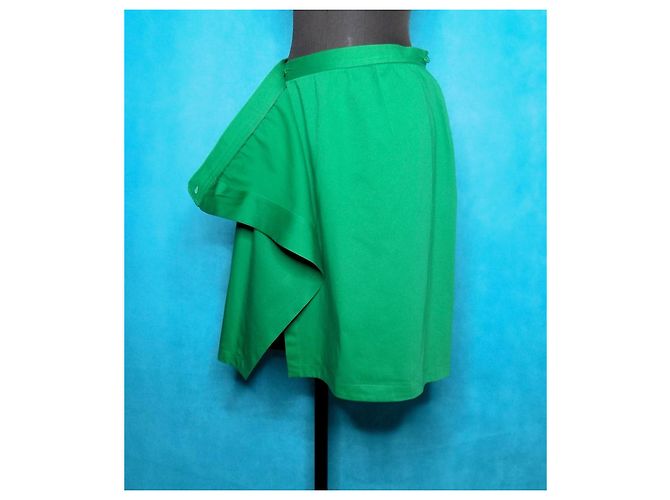 Conjunto de saia e blazer Yves Saint Laurent Rive Gauche verde algodão - vista 8