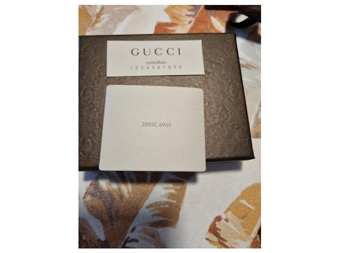 Portachiavi Gucci con nastro Web Marrone Rosso Verde - vista 6