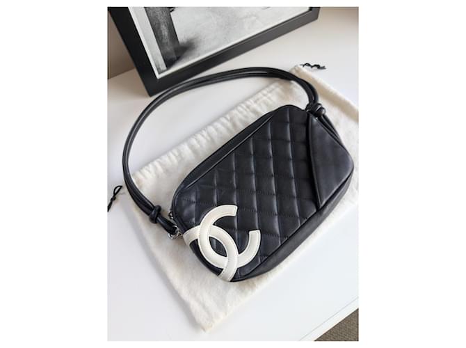 Pochette Chanel Cambon Nero Bianco - vista 2