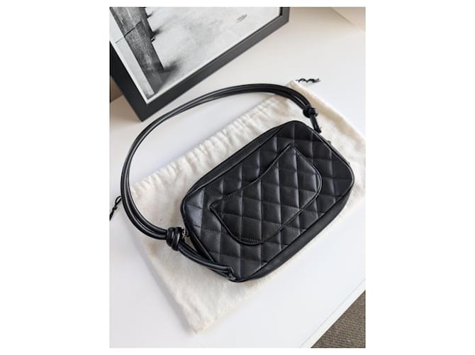 Pochette Chanel Cambon Nero Bianco - vista 4