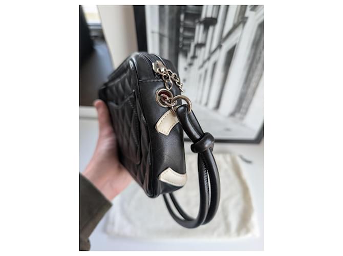 Pochette Chanel Cambon Nero Bianco - vista 6