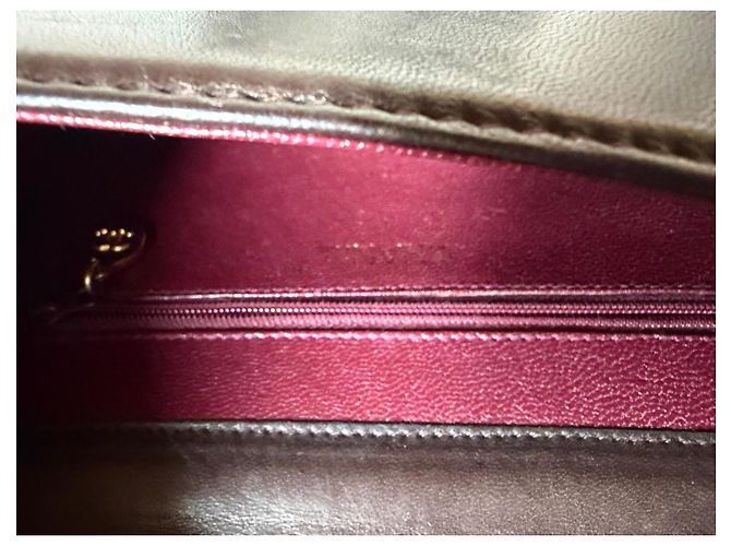 Borsa Classic Flap Chanel in pelle marrone scuro - vista 10