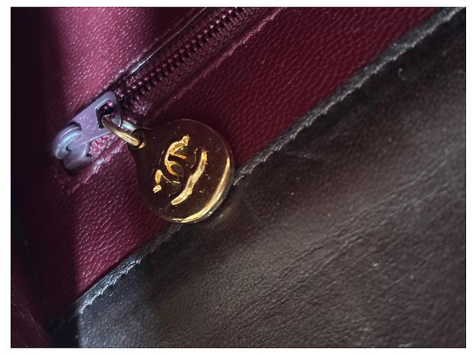 Borsa Classic Flap Chanel in pelle marrone scuro - vista 7