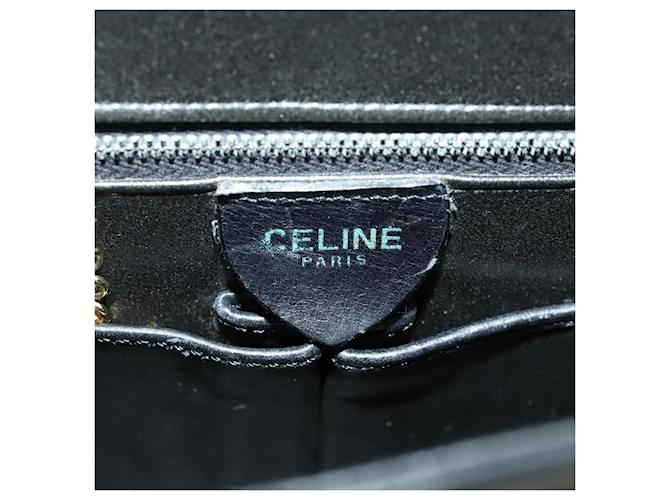 Céline Borsa a Spalla CELINE in Pelle Nera e Oro Auth hk3373 Nero D'oro - vista 21