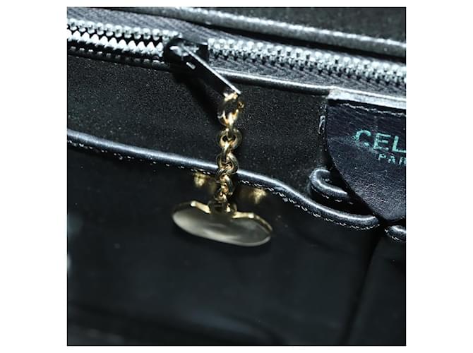 Céline Borsa a Spalla CELINE in Pelle Nera e Oro Auth hk3373 Nero D'oro - vista 22
