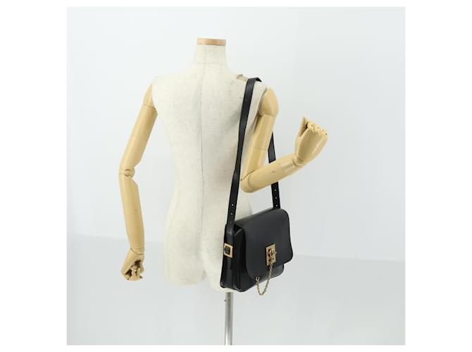 Céline Borsa a Spalla CELINE in Pelle Nera e Oro Auth hk3373 Nero D'oro - vista 24