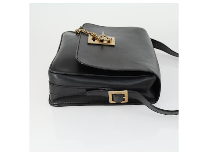 Céline Borsa a Spalla CELINE in Pelle Nera e Oro Auth hk3373 Nero D'oro - vista 3
