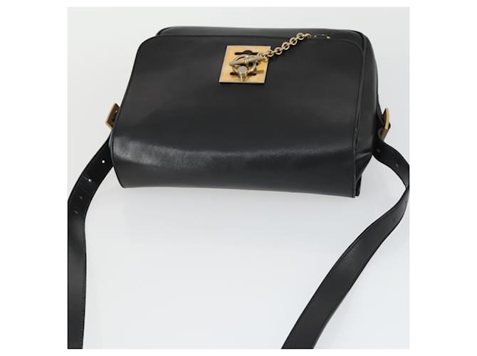 Céline Borsa a Spalla CELINE in Pelle Nera e Oro Auth hk3373 Nero D'oro - vista 6