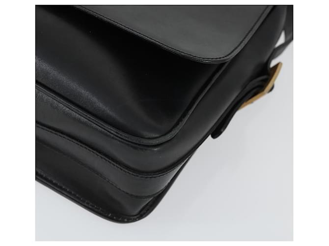 Céline Borsa a Spalla CELINE in Pelle Nera e Oro Auth hk3373 Nero D'oro - vista 8