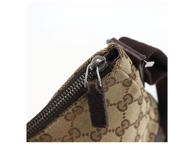 Borsa a Spalla GG Canvas Gucci Beige Argento 114273 Auth fm5091 - vista 10