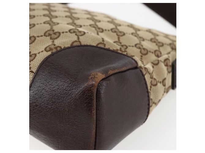 Borsa a Spalla GG Canvas Gucci Beige Argento 114273 Auth fm5091 - vista 15