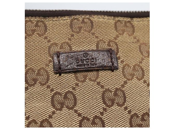 Borsa a Spalla GG Canvas Gucci Beige Argento 114273 Auth fm5091 - vista 17