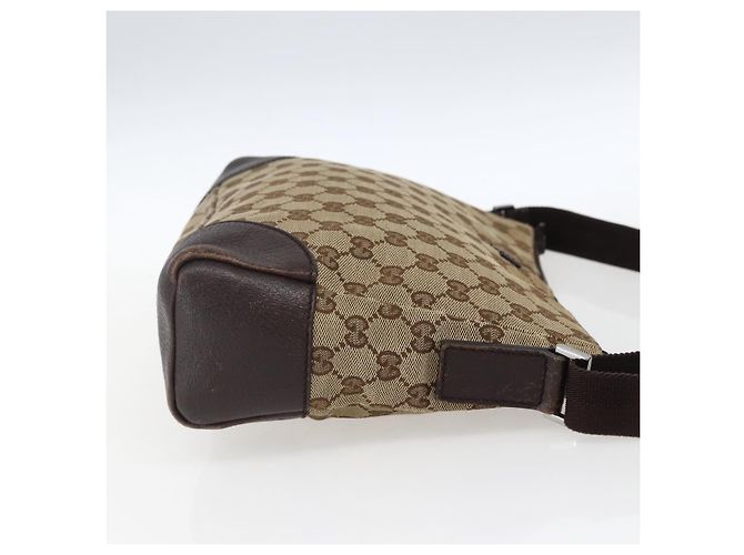 Borsa a Spalla GG Canvas Gucci Beige Argento 114273 Auth fm5091 - vista 4