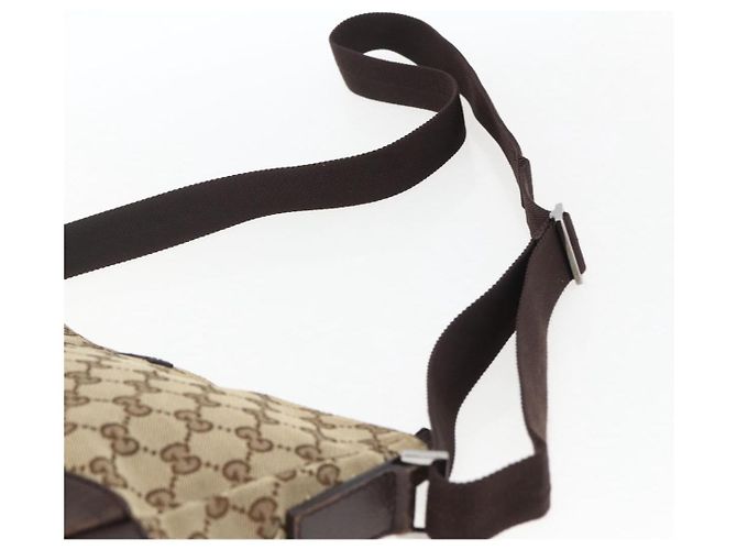Borsa a Spalla GG Canvas Gucci Beige Argento 114273 Auth fm5091 - vista 8