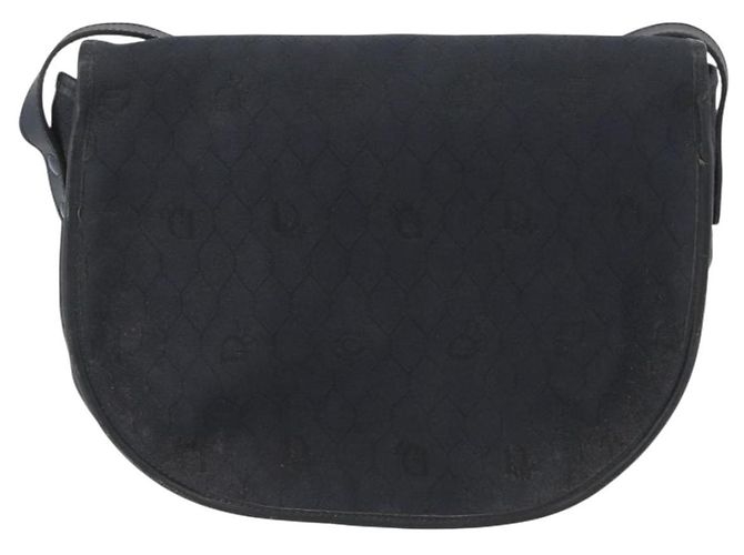 Borsa a spalla in tela a nido d'ape Christian Dior Nero Oro Auth 173474 D'oro - vista 2