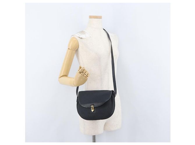 Borsa a spalla in tela a nido d'ape Christian Dior Nero Oro Auth 173474 D'oro - vista 21