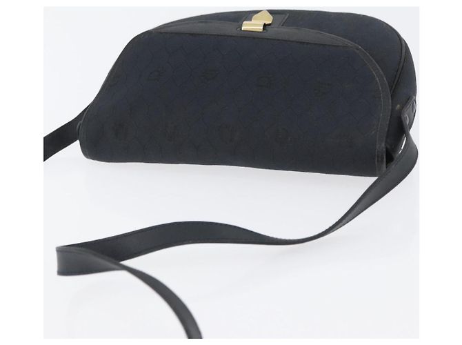 Borsa a spalla in tela a nido d'ape Christian Dior Nero Oro Auth 173474 D'oro - vista 6