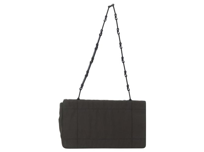 Bolso de Hombro PRADA de Nylon y Cuero Caqui Auth 173639 - vista 13