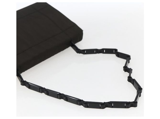 Bolso de Hombro PRADA de Nylon y Cuero Caqui Auth 173639 - vista 7