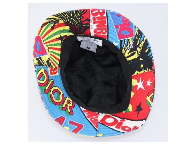 Christian Dior Hat Canvas Multicolor Auth 168182SAM Multiple colors - view 10